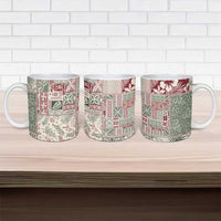 Aloha Hawaii Pastel Christmas Patchwork Ceramic Mug Classic Style - Polynesian Pride