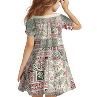 Aloha Hawaii Pastel Christmas Patchwork Family Matching Off Shoulder Short Dress and Hawaiian Shirt Classic Style - Polynesian Pride