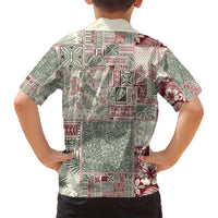 Aloha Hawaii Pastel Christmas Patchwork Family Matching Summer Maxi Dress and Hawaiian Shirt Classic Style - Polynesian Pride