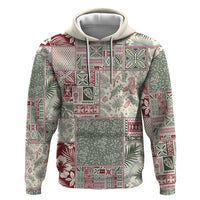Aloha Hawaii Pastel Christmas Patchwork Hoodie Classic Style - Polynesian Pride