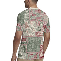 Aloha Hawaii Pastel Christmas Patchwork Rugby Jersey Classic Style - Polynesian Pride