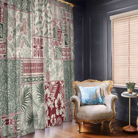 Aloha Hawaii Pastel Christmas Patchwork Window Curtain Classic Style - Polynesian Pride