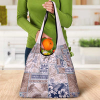 Aloha Hawaii Pastel Christmas Patchwork Grocery Bag Rustic Style - Polynesian Pride