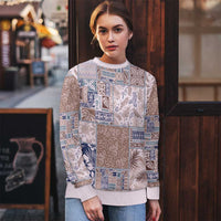 Aloha Hawaii Pastel Christmas Patchwork Ugly Christmas Sweater Rustic Style - Polynesian Pride