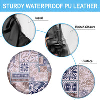 Aloha Hawaii Pastel Christmas Patchwork Spare Tire Cover Rustic Style - Polynesian Pride