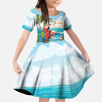 Aloha Hawaii Christmas Family Matching Puletasi and Hawaiian Shirt It's 5 o'clock Somewhere