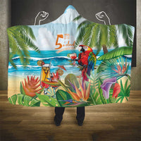 Aloha Hawaii Christmas Hooded Blanket It's 5 o'clock Somewhere
