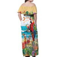 Aloha Hawaii Christmas Off Shoulder Maxi Dress It's 5 o'clock Somewhere
