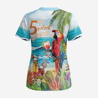 Aloha Hawaii Christmas Scrub Top It's 5 o'clock Somewhere - Polynesian Pride