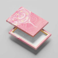 Breast Cancer Awareness Maori Aotearoa Canvas Wall Art Manta Ray - Pink Glaze - Polynesian Pride