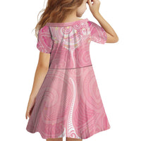 Breast Cancer Awareness Maori Aotearoa Family Matching Tank Maxi Dress and Hawaiian Shirt Manta Ray - Pink Glaze LT7 - Polynesian Pride