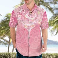 Breast Cancer Awareness Maori Aotearoa Hawaiian Shirt Manta Ray - Pink Glaze - Polynesian Pride