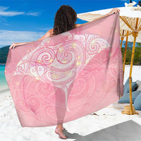 Breast Cancer Awareness Maori Aotearoa Sarong Manta Ray - Pink Glaze - Polynesian Pride