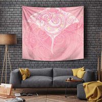 Breast Cancer Awareness Maori Aotearoa Tapestry Manta Ray - Pink Glaze - Polynesian Pride