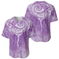 Epilepsy Awareness Maori Aotearoa Baseball Jersey Manta Ray - Purple Glaze - Polynesian Pride