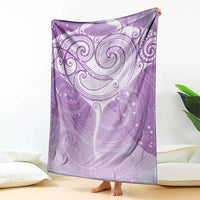 Epilepsy Awareness Maori Aotearoa Blanket Manta Ray - Purple Glaze - Polynesian Pride
