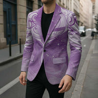 Epilepsy Awareness Maori Aotearoa Blazer Manta Ray - Purple Glaze - Polynesian Pride