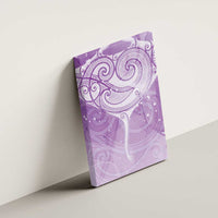 Epilepsy Awareness Maori Aotearoa Canvas Wall Art Manta Ray - Purple Glaze - Polynesian Pride