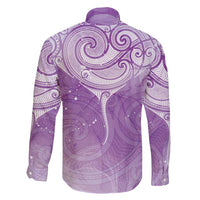 Epilepsy Awareness Maori Aotearoa Family Matching Summer Maxi Dress and Hawaiian Shirt Manta Ray - Purple Glaze LT7 - Polynesian Pride