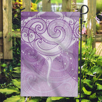 Epilepsy Awareness Maori Aotearoa Garden Flag Manta Ray - Purple Glaze - Polynesian Pride