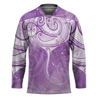 Epilepsy Awareness Maori Aotearoa Hockey Jersey Manta Ray - Purple Glaze - Polynesian Pride