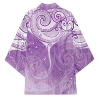 Epilepsy Awareness Maori Aotearoa Kimono Manta Ray - Purple Glaze - Polynesian Pride