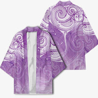 Epilepsy Awareness Maori Aotearoa Kimono Manta Ray - Purple Glaze - Polynesian Pride