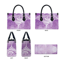 Epilepsy Awareness Maori Aotearoa Leather Bag Manta Ray - Purple Glaze - Polynesian Pride
