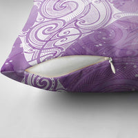 Epilepsy Awareness Maori Aotearoa Pillow Cover Manta Ray - Purple Glaze - Polynesian Pride