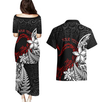 New Zealand Aotearoa Valentine Couples Matching Puletasi and Hawaiian Shirt Couple Maori Aroha Ki a Koe Ver.02 LT7 - Polynesian Pride