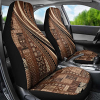 Pasifika Women's Day - Samoa Siapo Malu Tattoo Inspired Car Seat Cover Brown