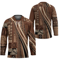 Pasifika Women's Day - Samoa Siapo Malu Tattoo Inspired Hockey Jersey Brown