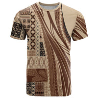 Pasifika Women's Day - Samoa Siapo Malu Tattoo Inspired T Shirt Beige