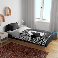 Mother's Day Bedding Set Polynesia Vintage Hibiscus - Black