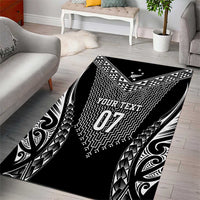 2025 Rugby Championship New Zealand Custom Area Rug Poutama Motifs - Polynesian Pride