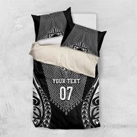2025 Rugby Championship New Zealand Custom Bedding Set Poutama Motifs - Polynesian Pride