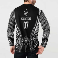 2025 Rugby Championship New Zealand Custom Button Sweatshirt Poutama Motifs - Polynesian Pride