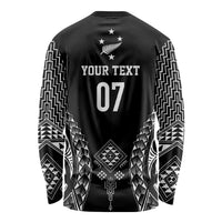 2025 Rugby Championship New Zealand Custom Long Sleeve Shirt Poutama Motifs - Polynesian Pride