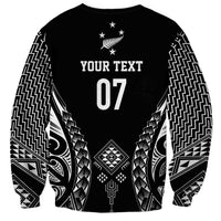 2025 Rugby Championship New Zealand Custom Sweatshirt Poutama Motifs - Polynesian Pride