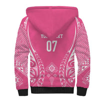 2025 Rugby Championship New Zealand Custom Sherpa Hoodie Poutama Motifs - Pink Out - Polynesian Pride
