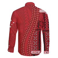 Samoa FAST Siapo Family Matching Long Sleeve Bodycon Dress and Hawaiian Shirt Tatau-Ulafala Vines LT7 - Polynesian Pride