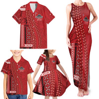 Samoa FAST Siapo Family Matching Tank Maxi Dress and Hawaiian Shirt Tatau-Ulafala Vines - Polynesian Pride