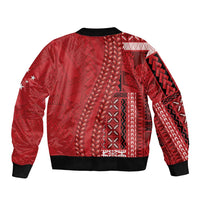 Samoa FAST Siapo Sleeve Zip Bomber Jacket Tatau-Ulafala Vines - Polynesian Pride