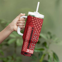 Samoa FAST Siapo Tumbler With Handle Tatau-Ulafala Vines - Polynesian Pride