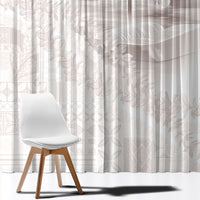 Samoa Lotu Tamaiti White Prayers Window Curtain Floral Mamanu Siapo