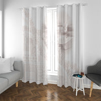 Samoa Lotu Tamaiti White Prayers Window Curtain Floral Mamanu Siapo