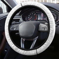 Tonga White Sunday Fakame Steering Wheel Cover Tokelaufeletoa Kupesi