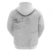 Niue White Sunday Tapu Fanau Hoodie Fiti Pua Mix Hiapo Tapa