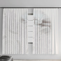 Niue White Sunday Tapu Fanau Window Curtain Fiti Pua Mix Hiapo Tapa