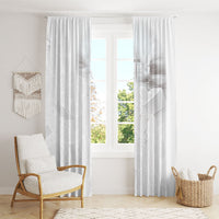 Niue White Sunday Tapu Fanau Window Curtain Fiti Pua Mix Hiapo Tapa